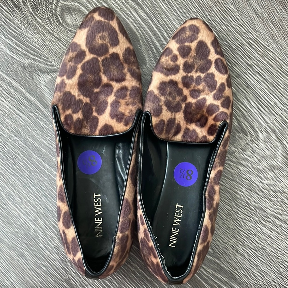 Leopard print Nine West loafers